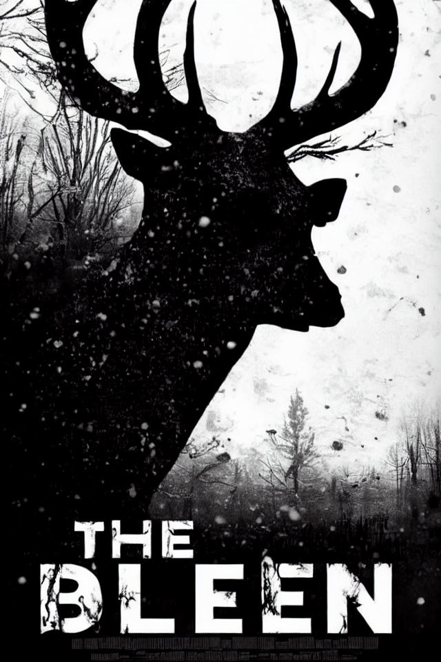 Stag with impressive antlers in misty forest setting with "THE BLEEN" title.