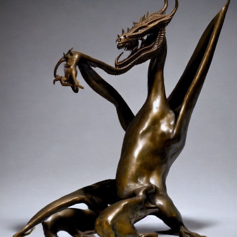 Bronze dragon by Salvador Dali