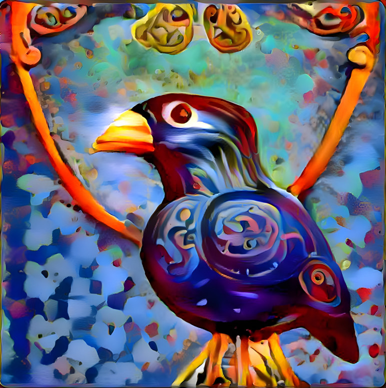 Bird is the word A.I. text to image dream