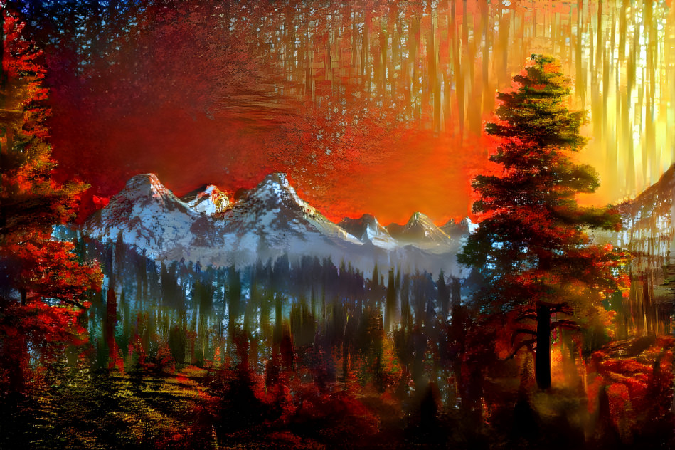 The sunrise forest