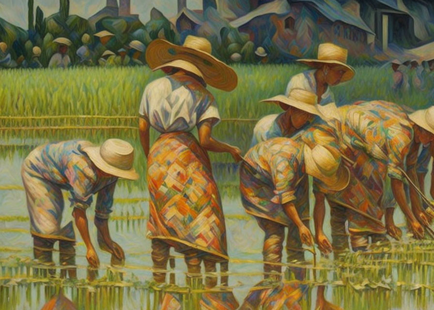 Planting rice season 