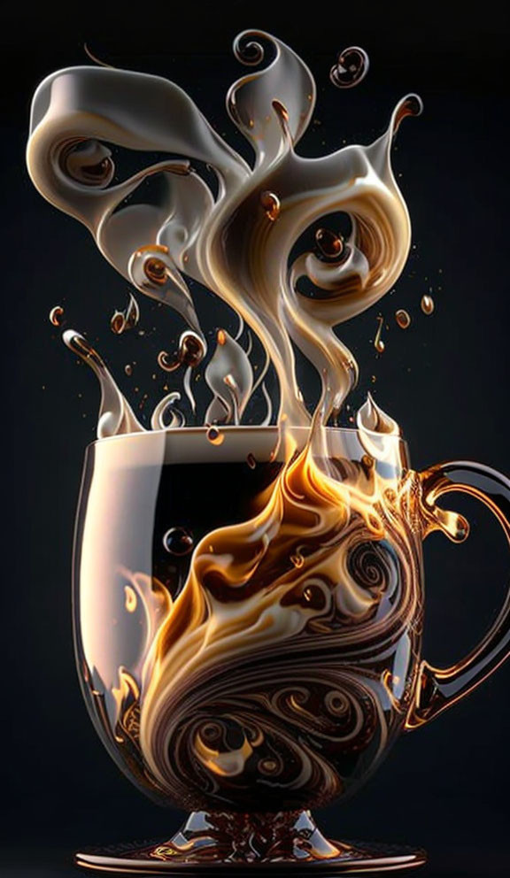 Sizzling coffee 