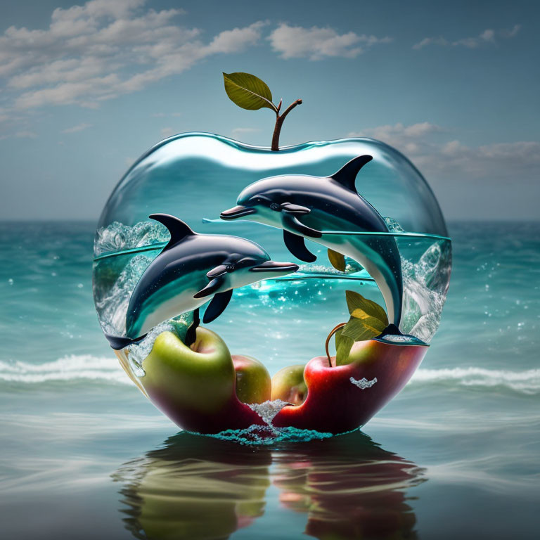 Dolphins and apples