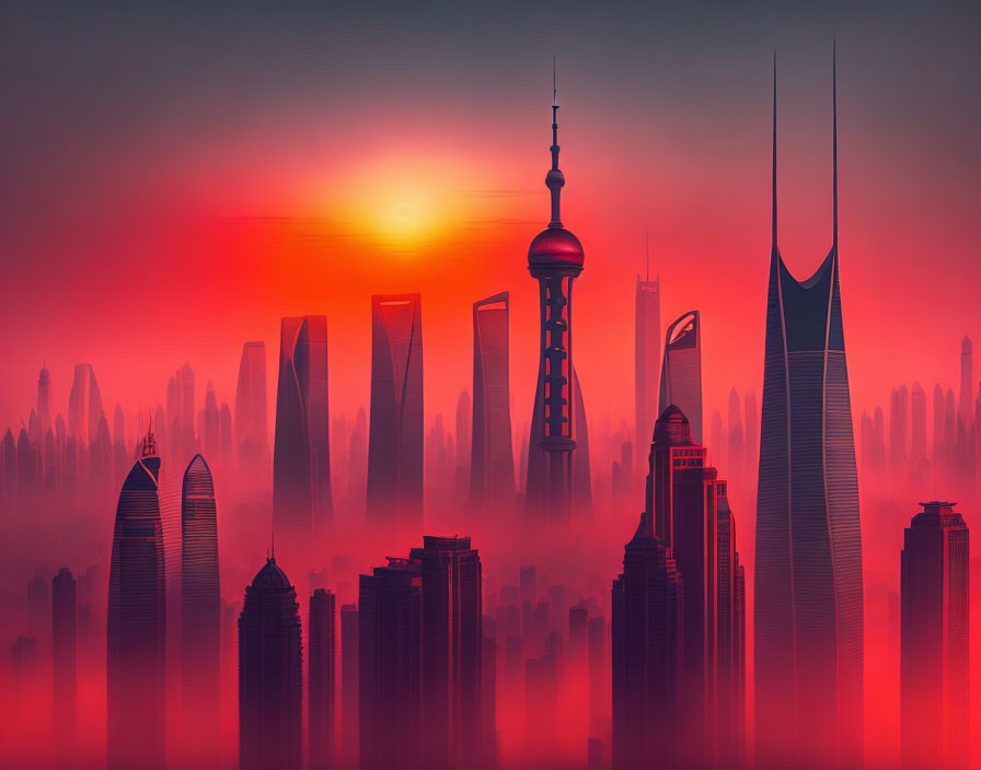 Shanghai skyline 