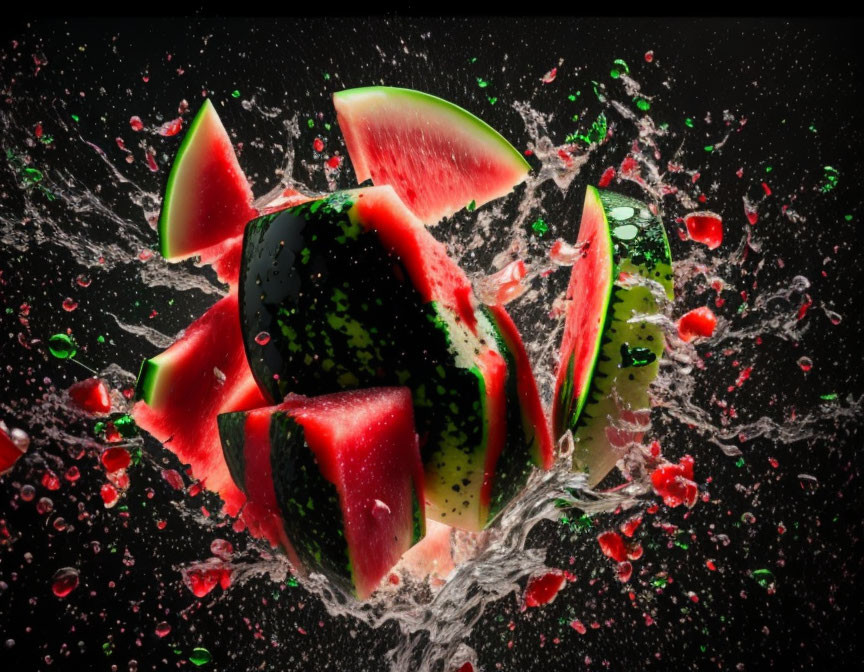 Disintegrating watermelon