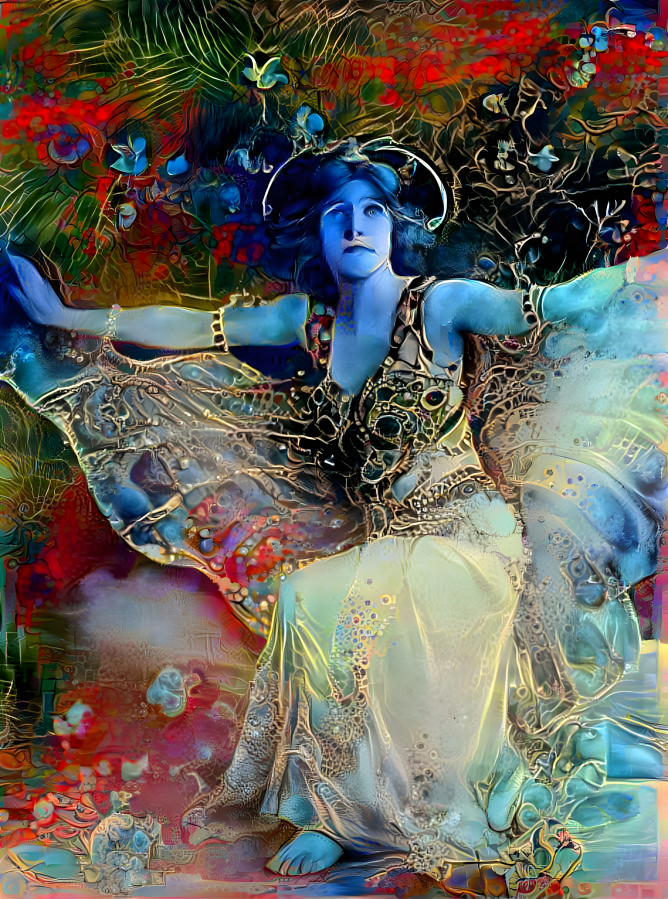 Art Deco Fairy Sitting 