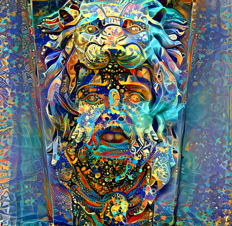 Man with Lion Headdress