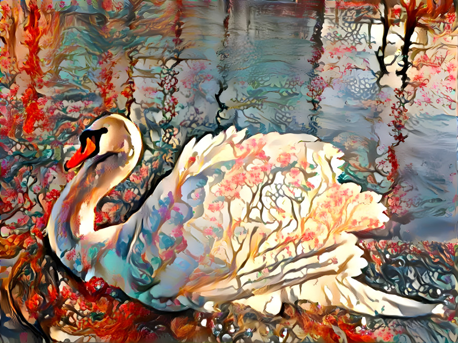 flowery swan