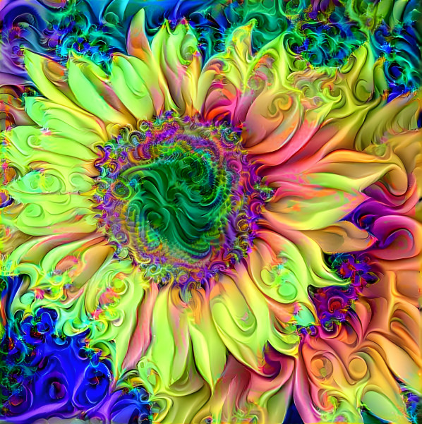 Psychedelic Sunflower 