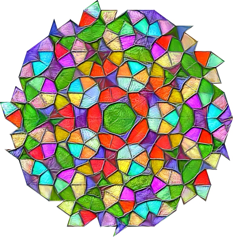 Stained glass penrose tiling