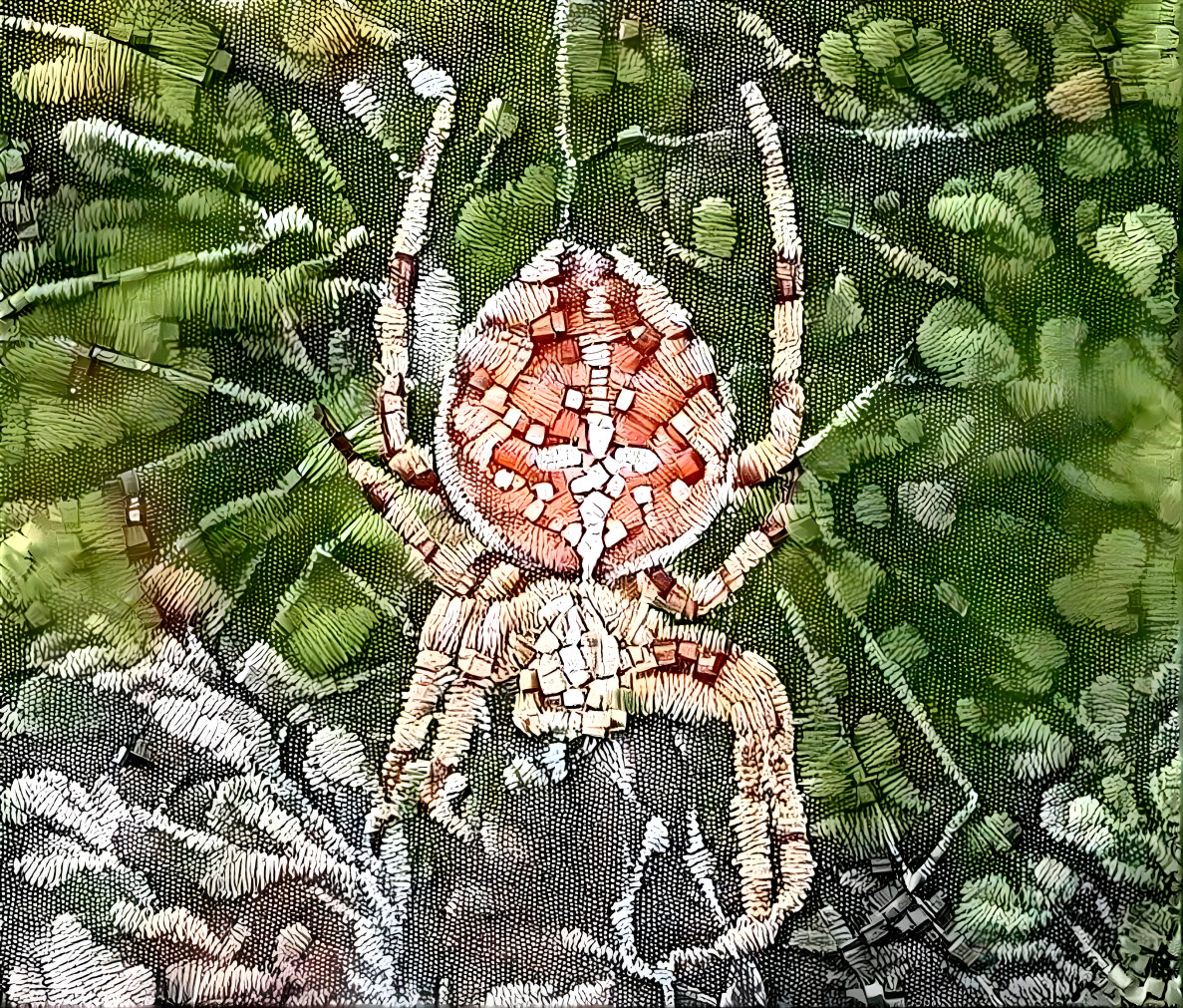 Spider embroidery redo