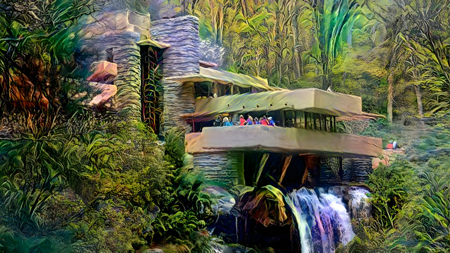 Falling water in the jungle (done at higher res)