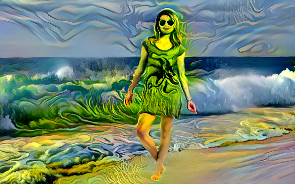 psychedelic effect with sunglasses