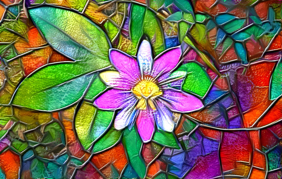 stained glass passion flower