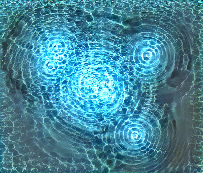 Computer-generated waves with pool ripples