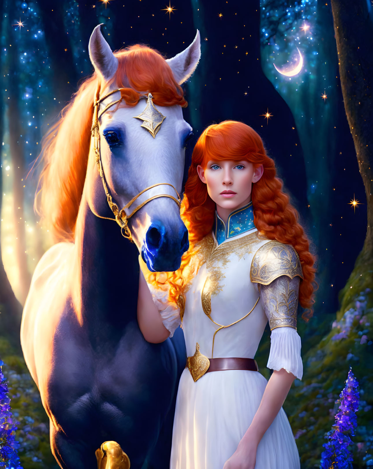 Fantasy woman with horse II