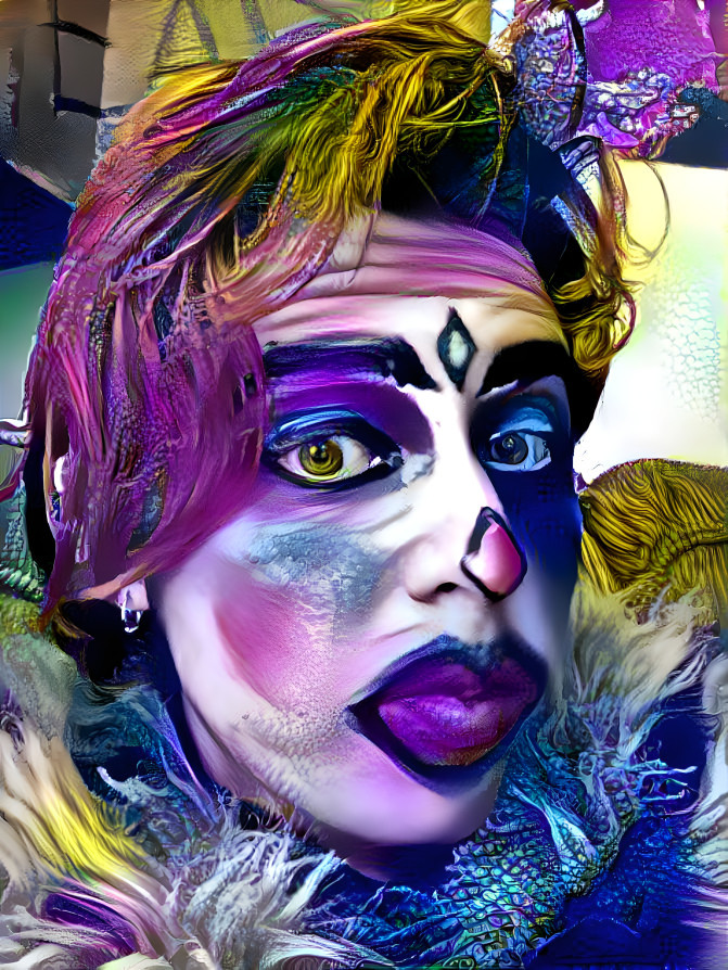 Gay rainbow clown