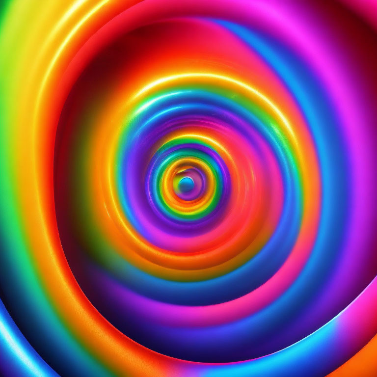 Colorful Abstract Swirl with Smooth Spectrum Transition