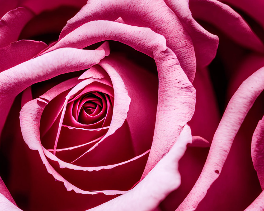 Detailed View of Vibrant Pink Rose Petals