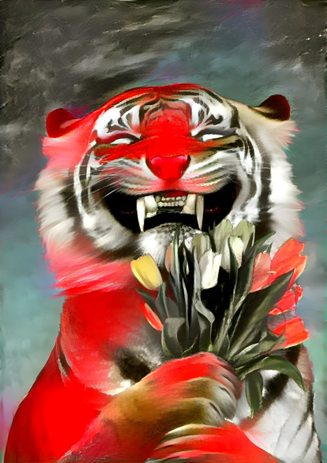 Happy Red Tiger