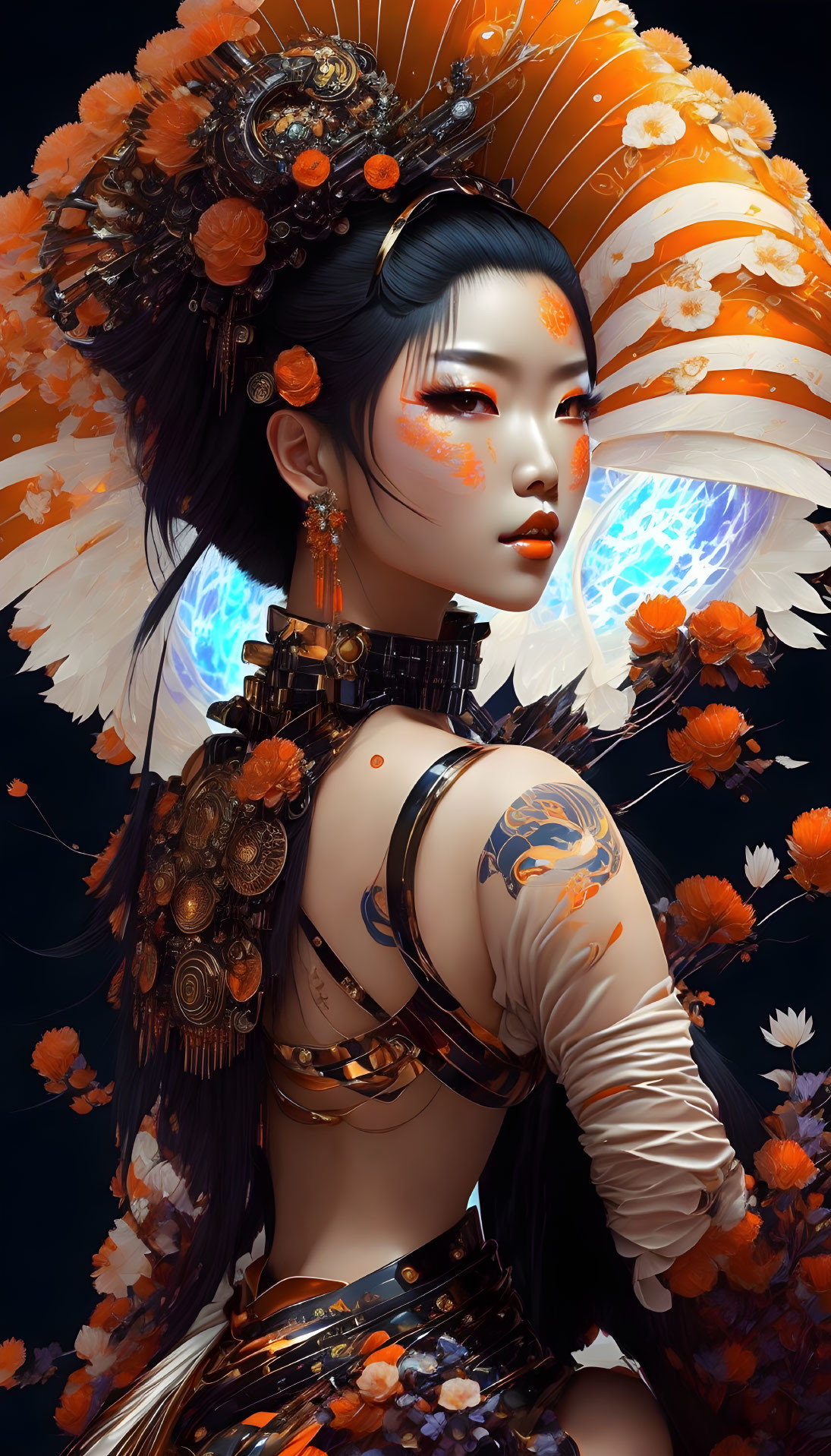  Futuristic Japanese Cyberpunk Beautiful Geisha