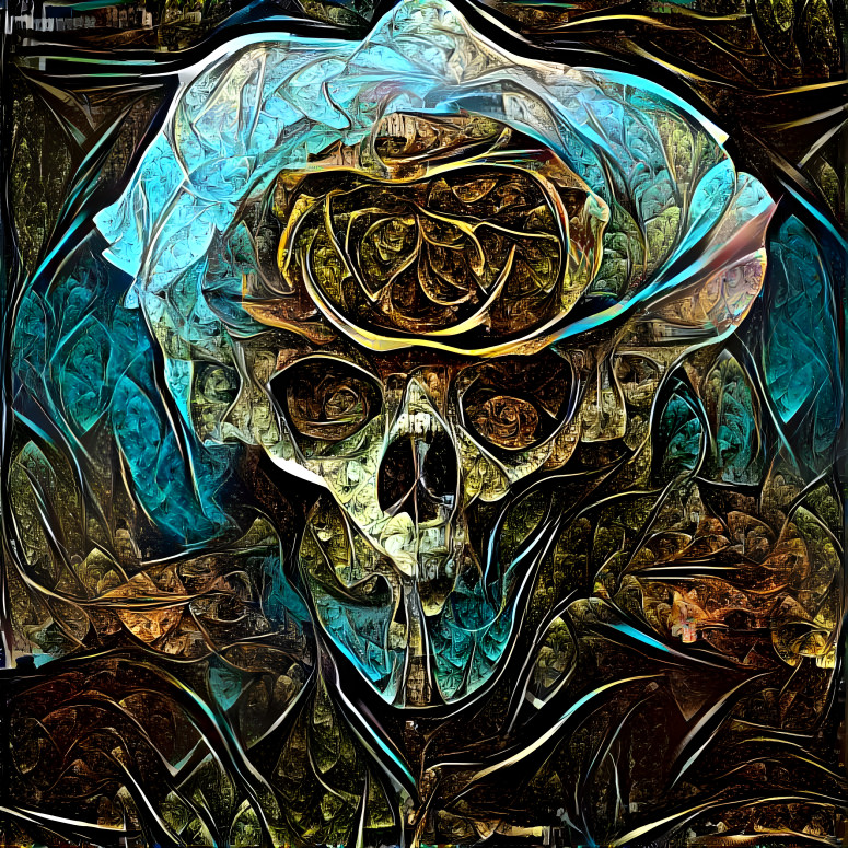 Stained Glass Skull 