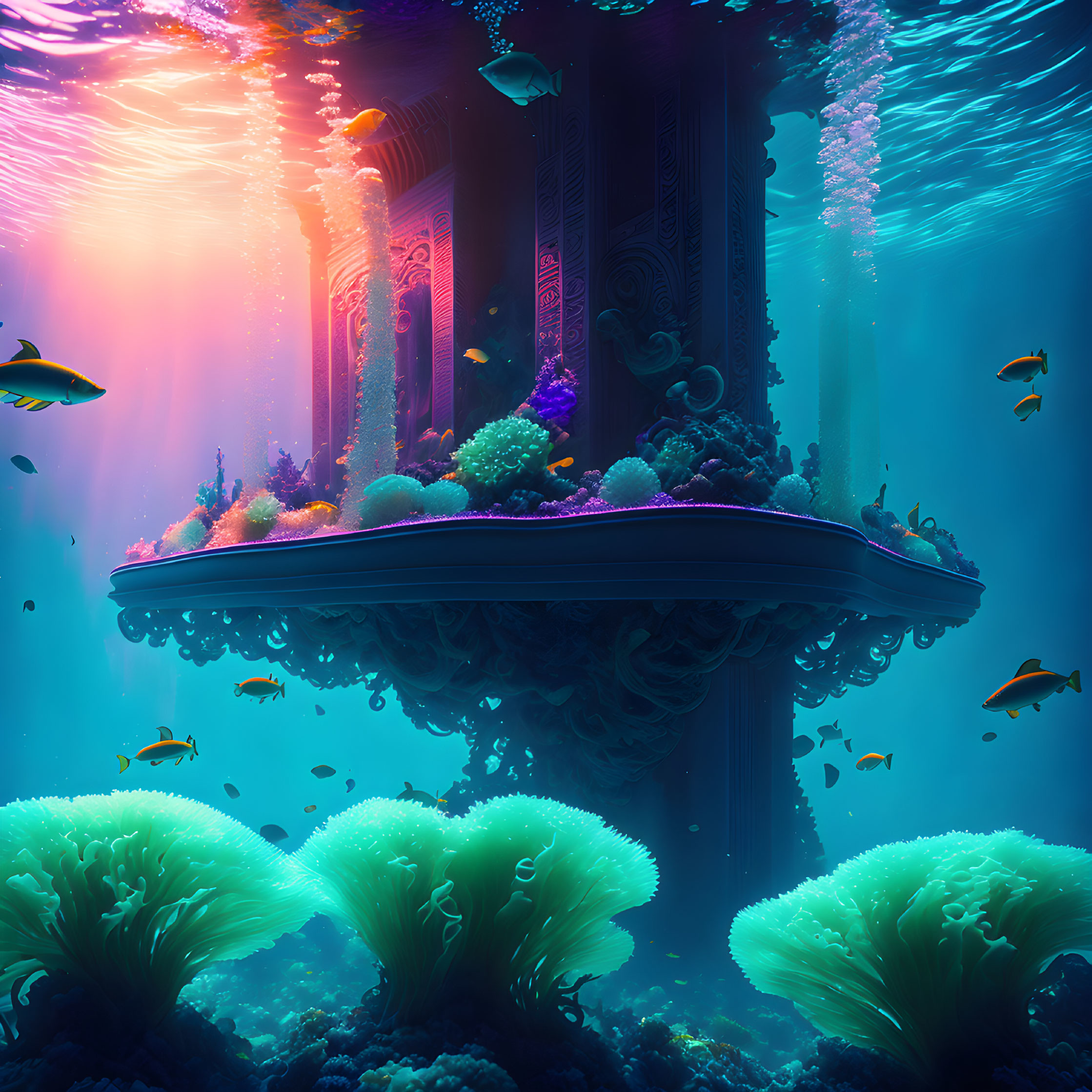 The New York Stock Exchange submerged underwater. | Deep Dream Generator