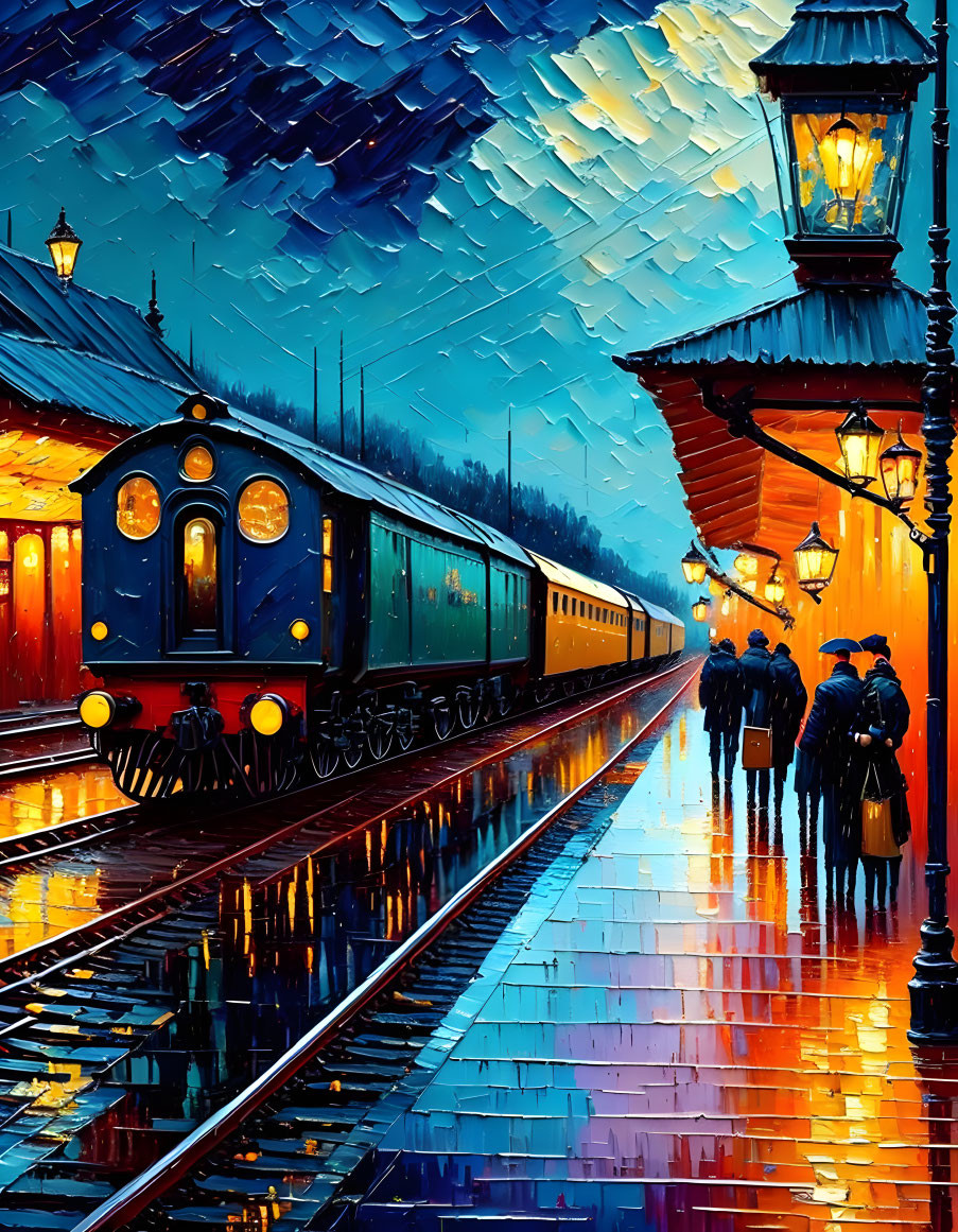 Rainy night at the station 