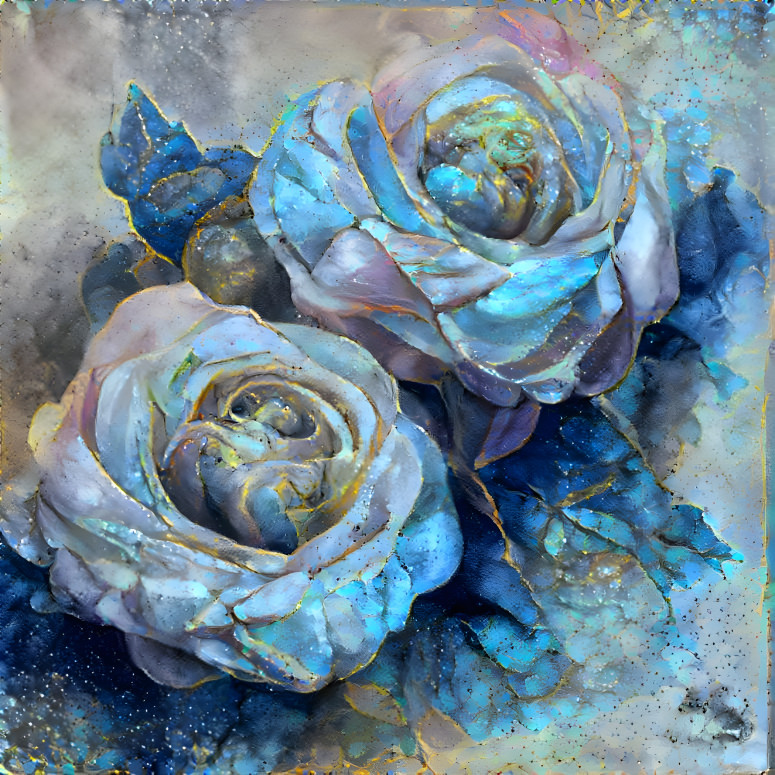 Gilded Watercolor Roses