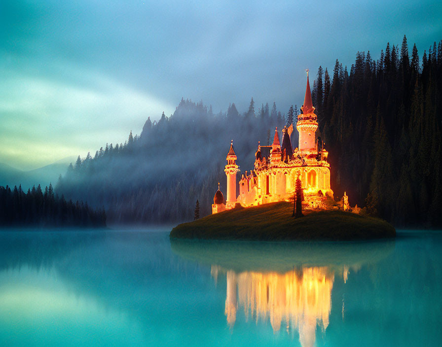 Lake castle