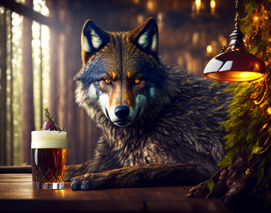 Wolf in pub