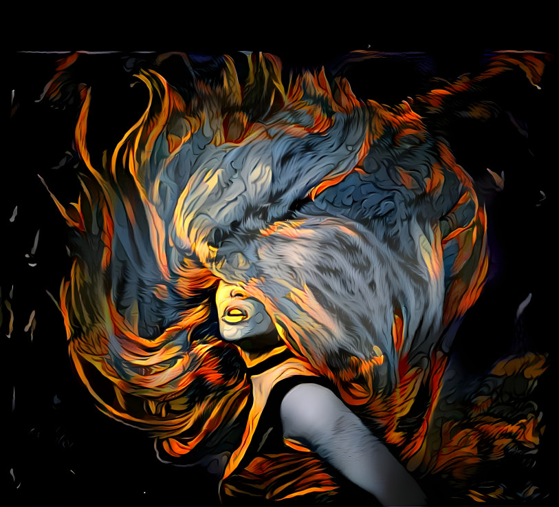 Lady in fire