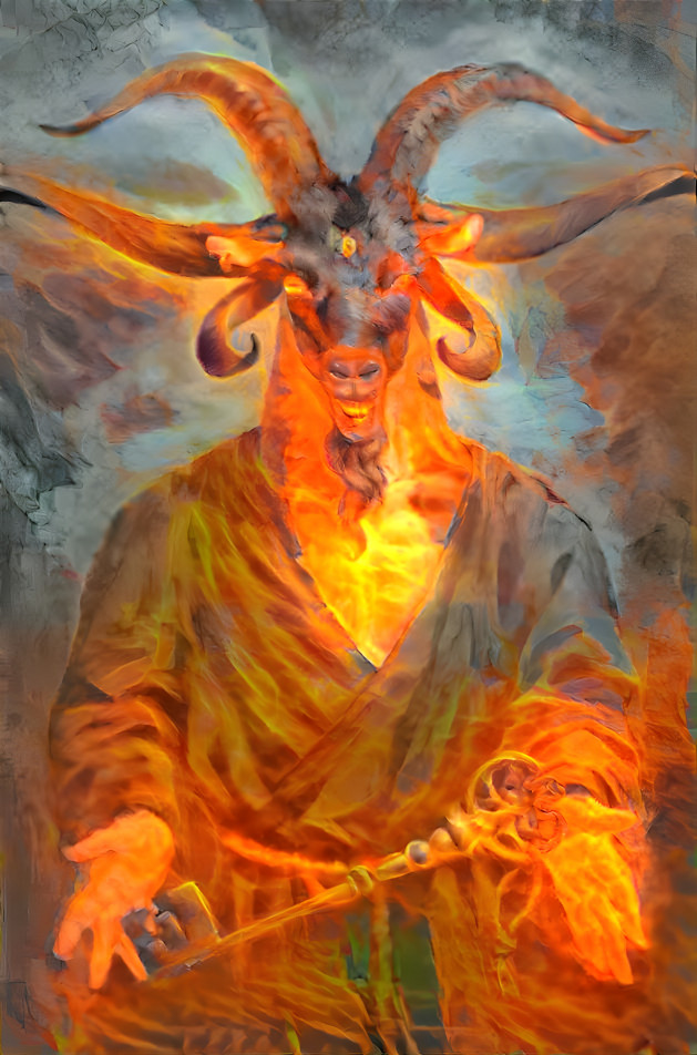 Burning goat