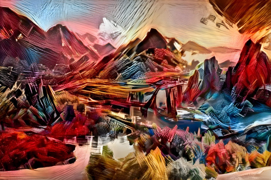 AI melted with traditional artwork