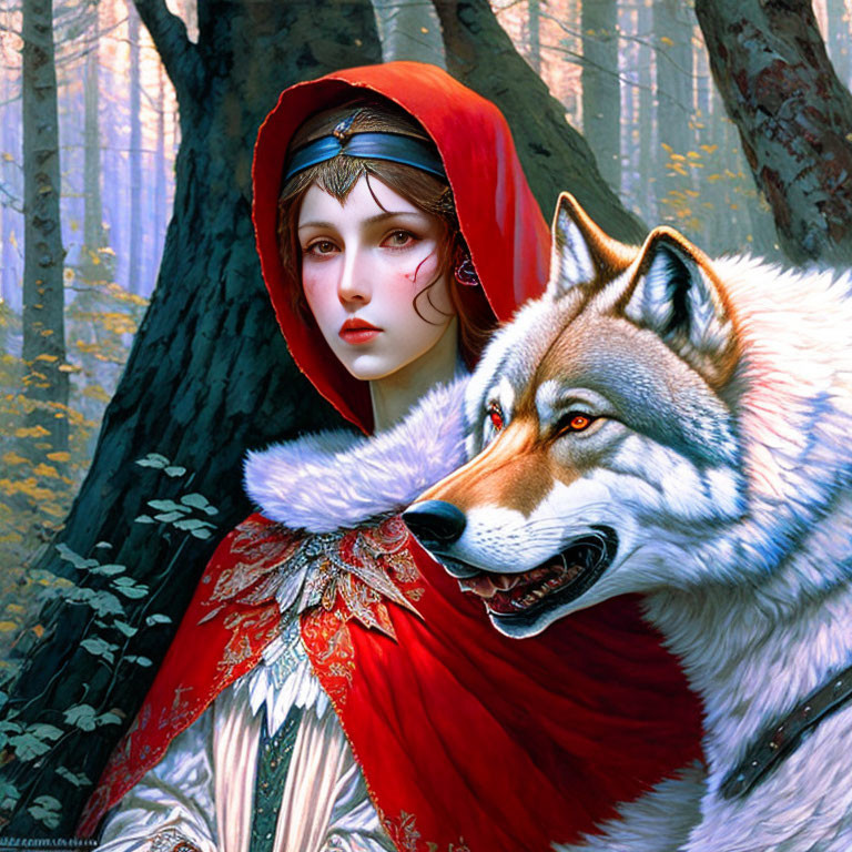 Little red riding hood and the wolf 