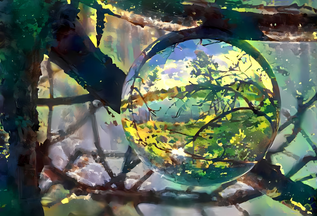 Green Forest Lens Ball