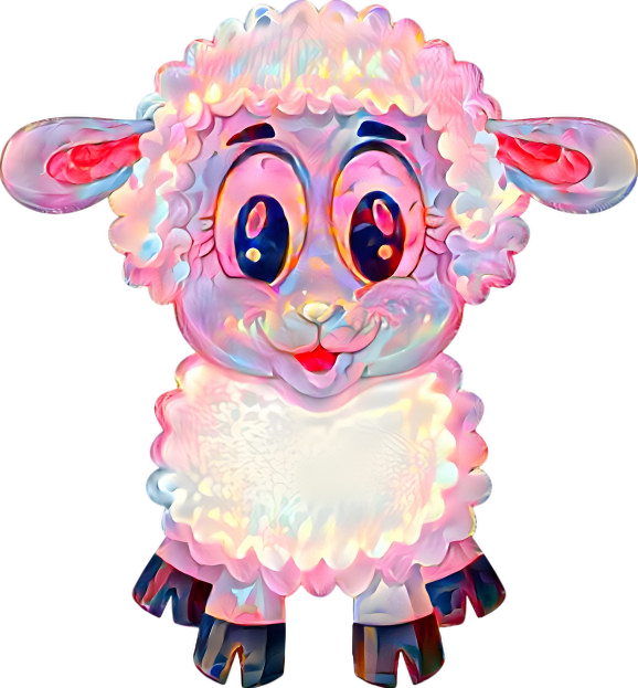 A baby pink lamb