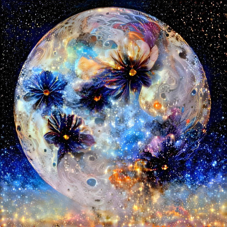 Flowers on the moon