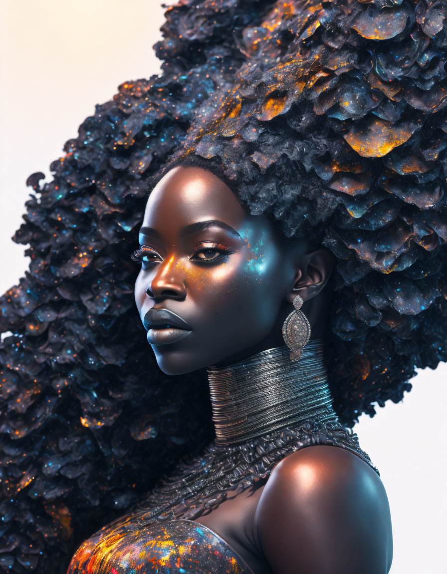 African  Queen impasto charcoal mix