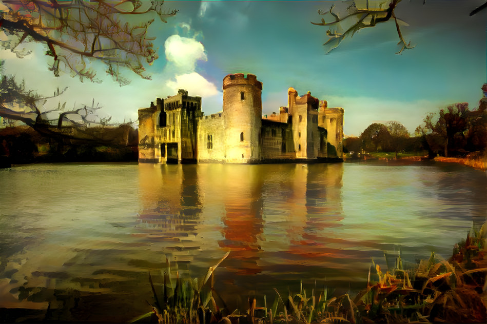 castle surrounded water