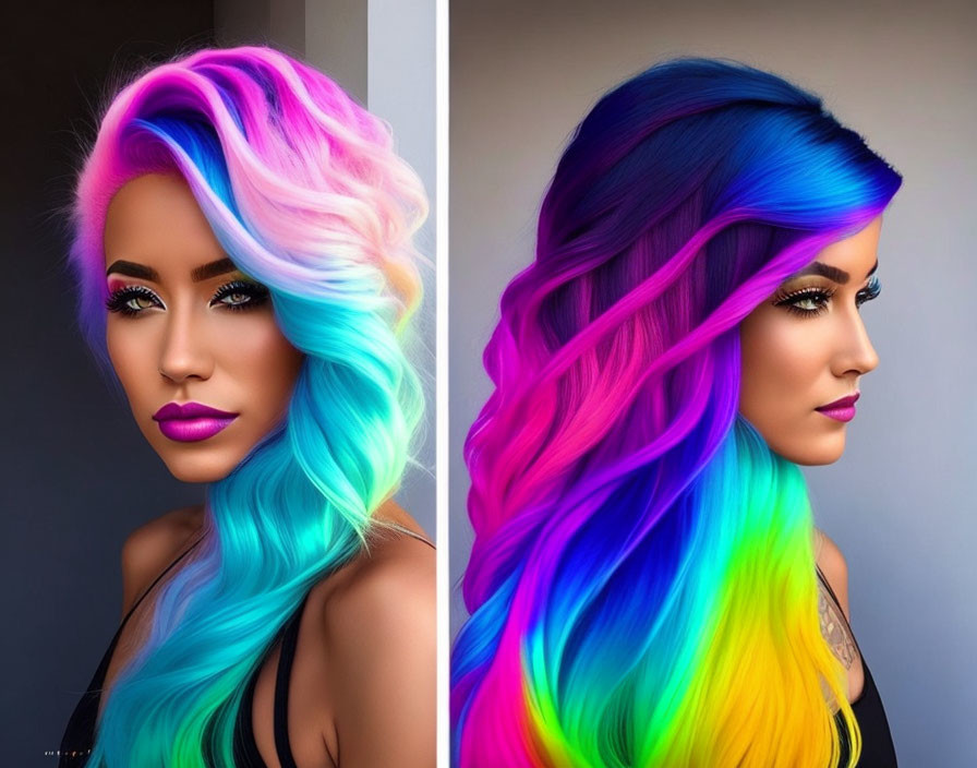 Rainbow hairdo!