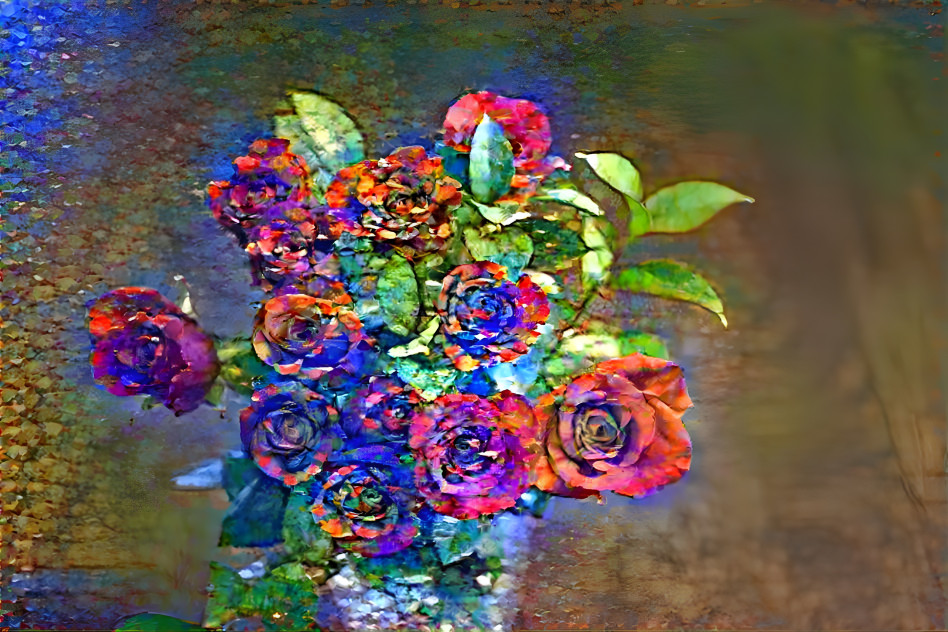 Blurred Mosaic Roses