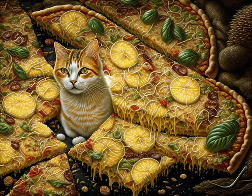 Pizza Paws: A Feline Feast