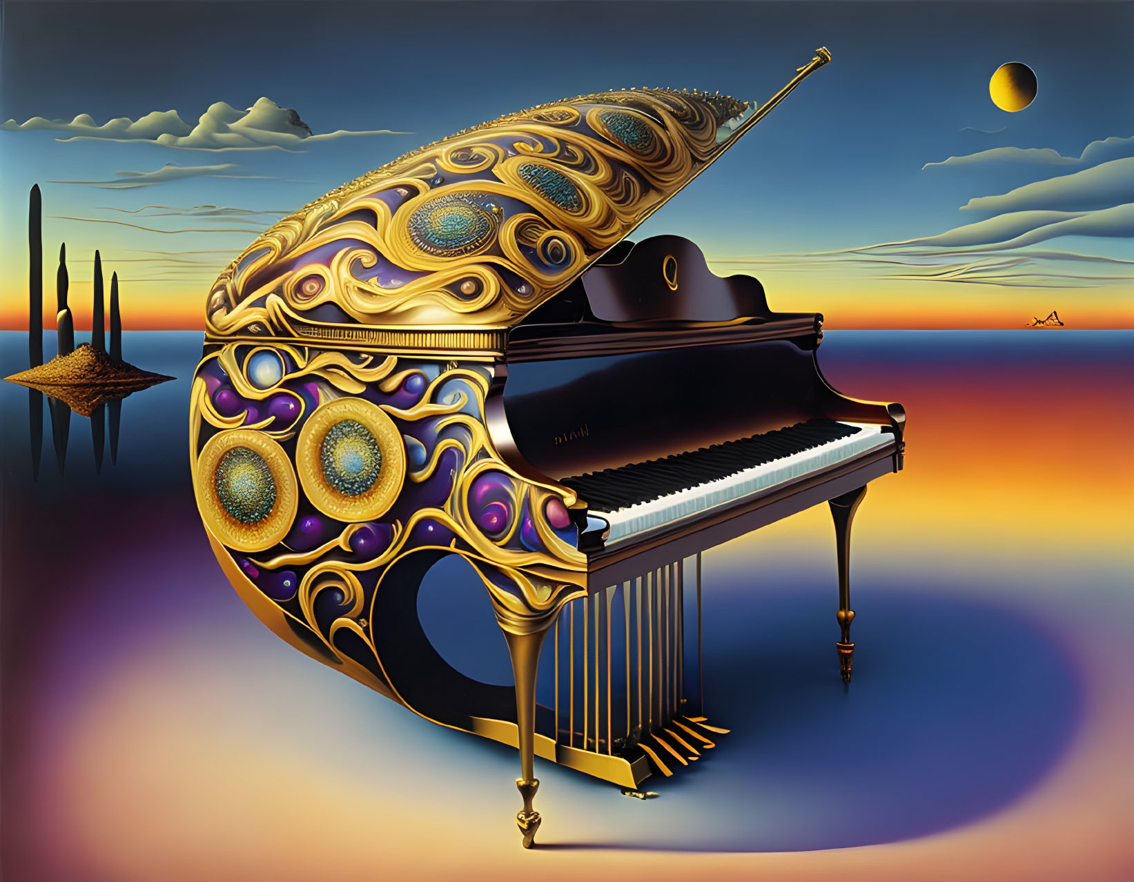  Piano by Salvador Dali