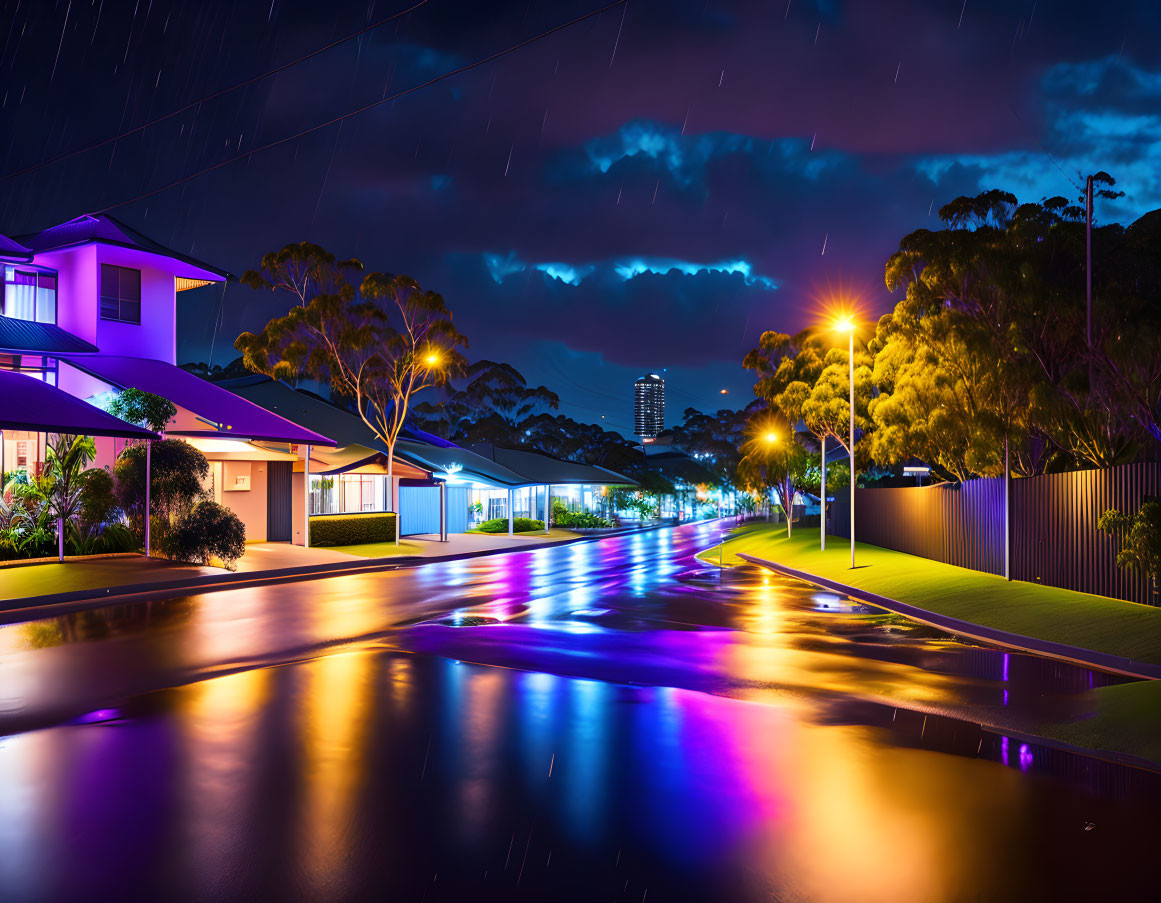 Suburban Brisbane in the Rain