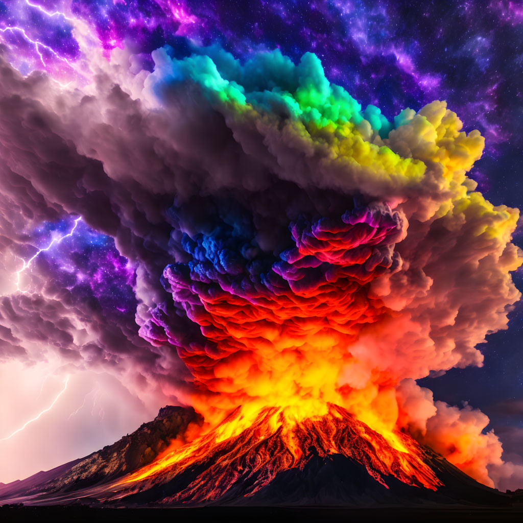 Colourful Eruption