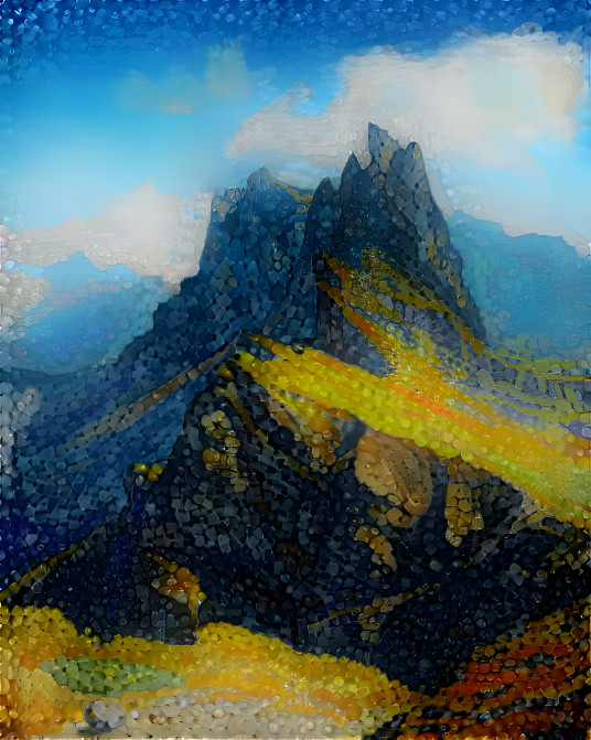 pointillist landscape