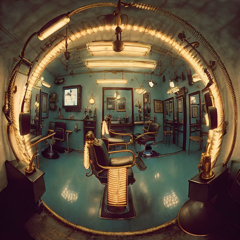 Steampunk Barbershop Portal
