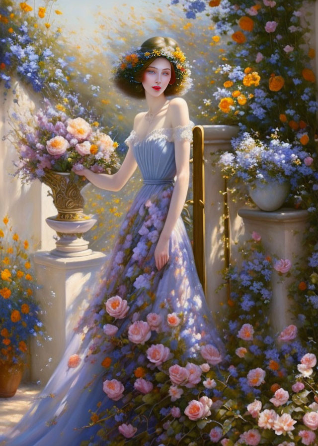 In Her Rose Garden 
