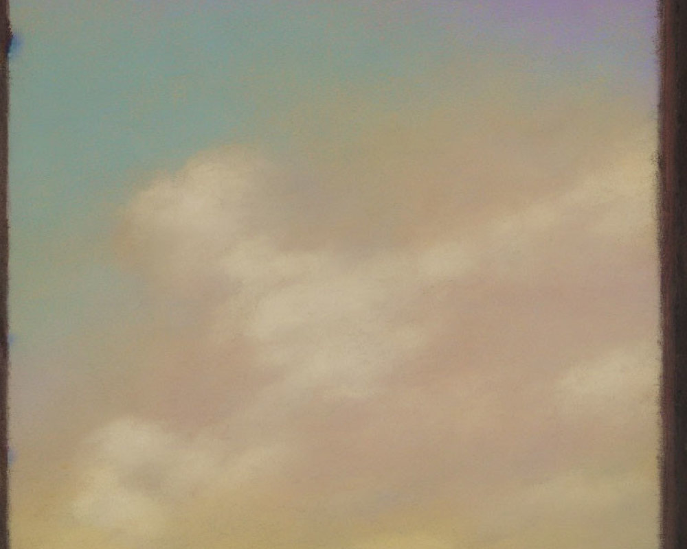 Pastel Blue, Yellow, and Pink Clouds on Darkened Sky Gradient